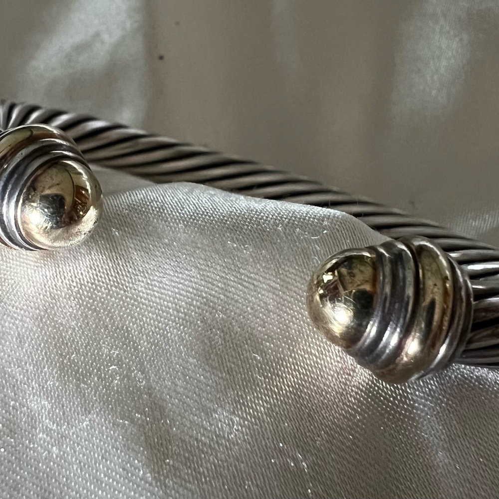 David Yurman Silver and Gold Cable Bracelet